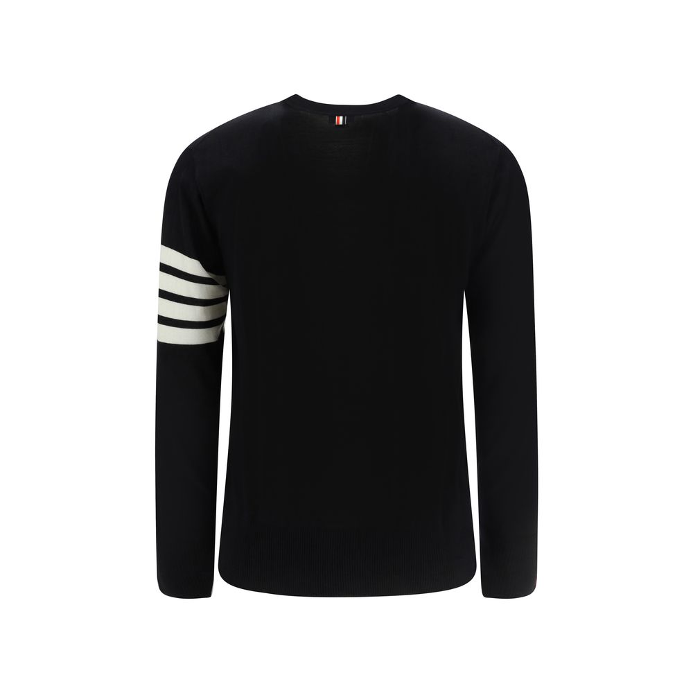 Thom Browne Black Wool Oves Aries Cardigan Thom Browne