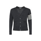 Thom Browne Gray Wool Oves Aries Cardigan Thom Browne