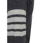 Thom Browne Gray Wool Oves Aries Cardigan Thom Browne