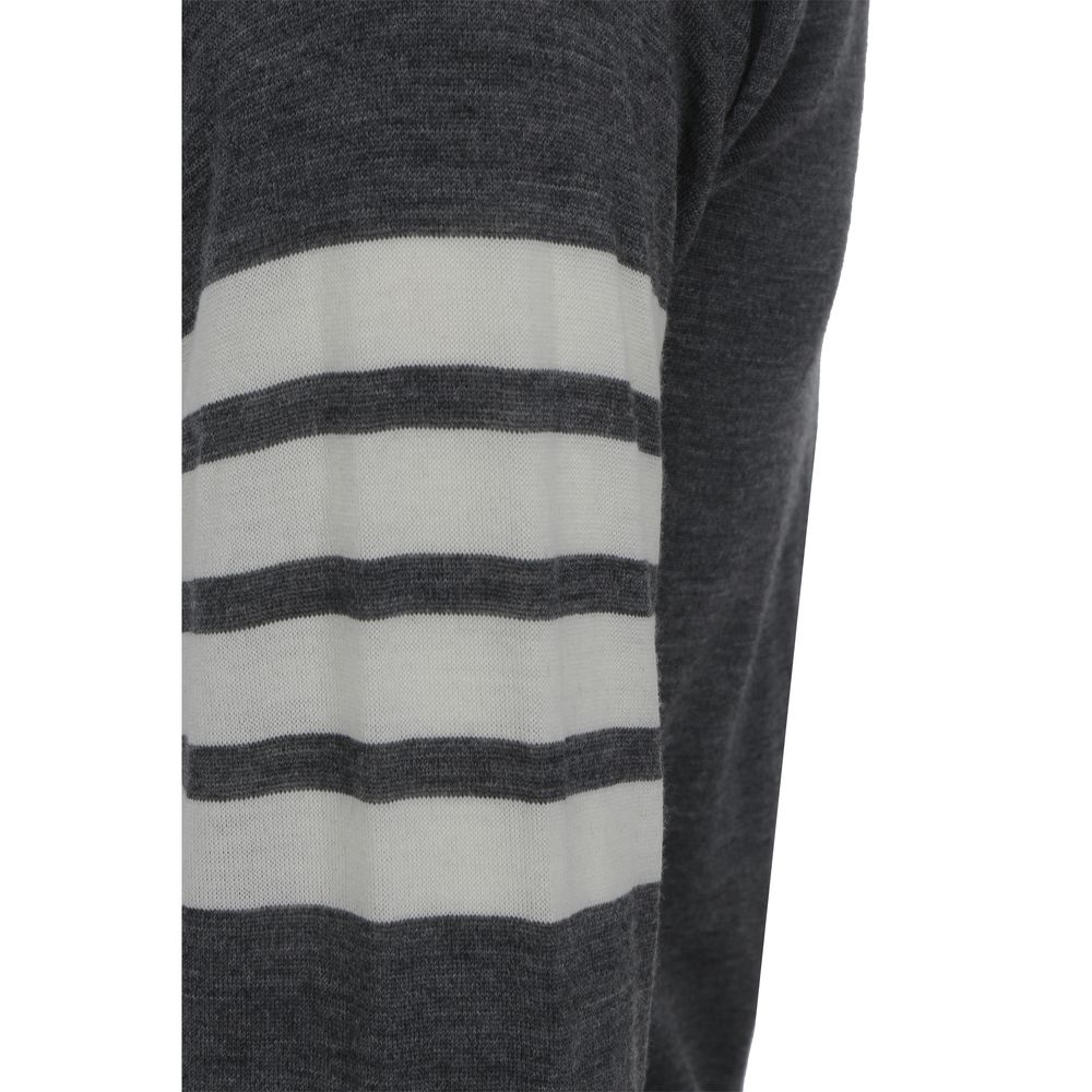 Thom Browne Gray Wool Oves Aries Cardigan Thom Browne