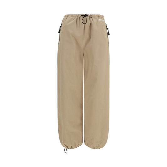 Miu Miu Beige Cotton Athletic Pants Miu Miu