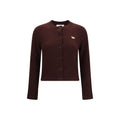 Maison Kitsuné Brown Wool Oves Aries Cardigan Maison Kitsuné