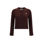 Maison Kitsuné Brown Wool Oves Aries Cardigan Maison Kitsuné