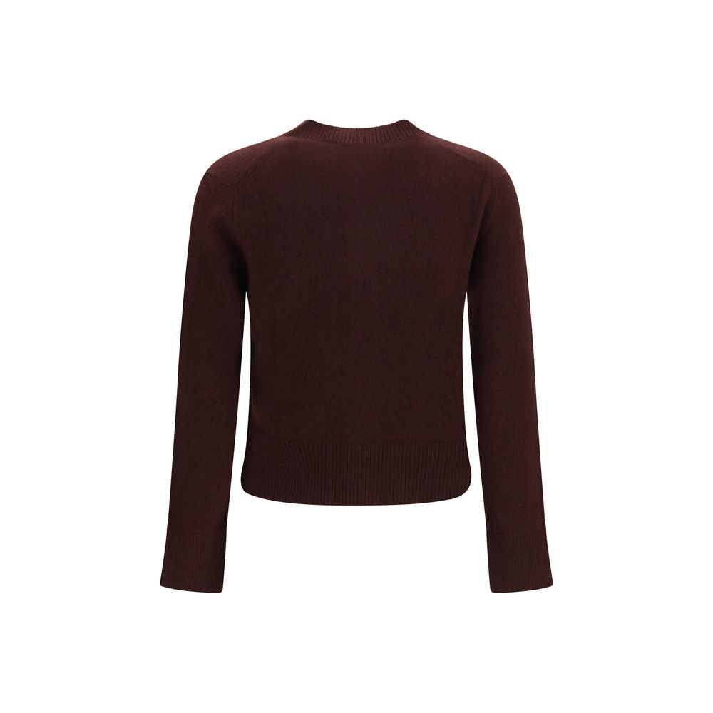 Maison Kitsuné Brown Wool Oves Aries Cardigan Maison Kitsuné