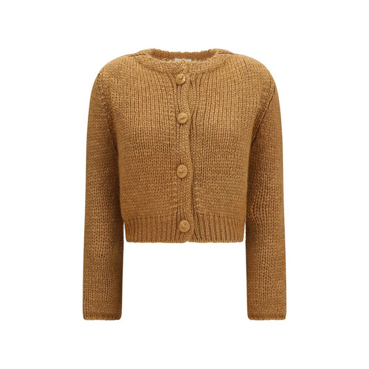 Forte_Forte Brown Silk Cardigan Forte_Forte