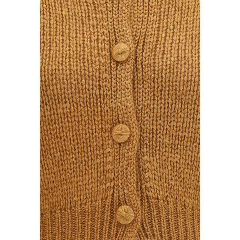 Forte_Forte Brown Silk Cardigan Forte_Forte