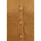 Forte_Forte Brown Silk Cardigan Forte_Forte