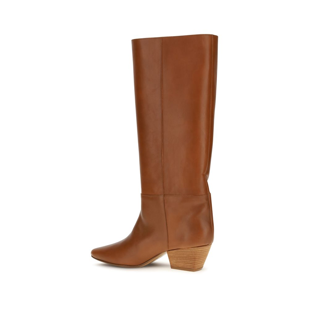 Forte_Forte Brown Calf Leather Bos Taurus Ankle Boots Forte_Forte