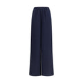 Max Mara Blue Silk Casual Pants Max Mara