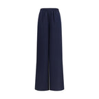 Max Mara Blue Silk Casual Pants Max Mara