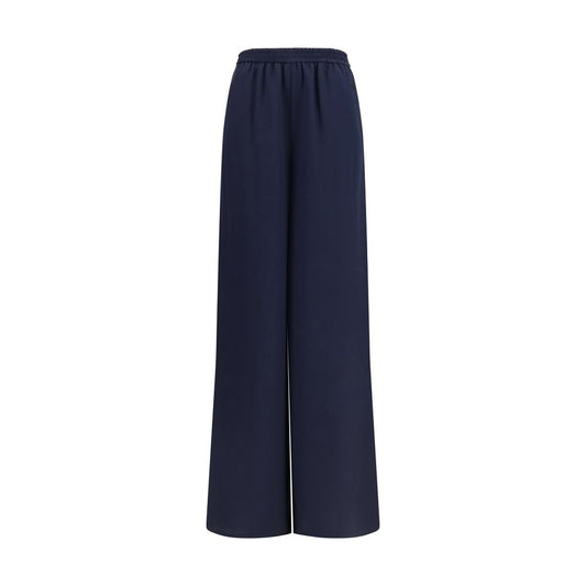 Max Mara Blue Silk Casual Pants Max Mara