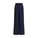 Max Mara Blue Silk Casual Pants Max Mara