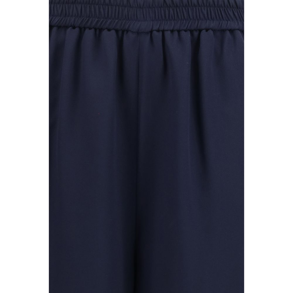 Max Mara Blue Silk Casual Pants Max Mara