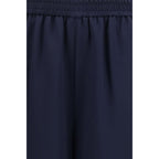 Max Mara Blue Silk Casual Pants Max Mara