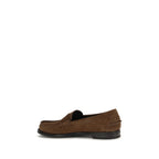 Prada Brown Suede Leather Slip-On Loafers Prada