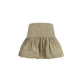Ganni Beige Cotton Mini Skirt Ganni
