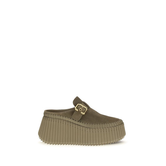 Chloé Bicolor Calf Leather Bos Taurus Mules Chloé