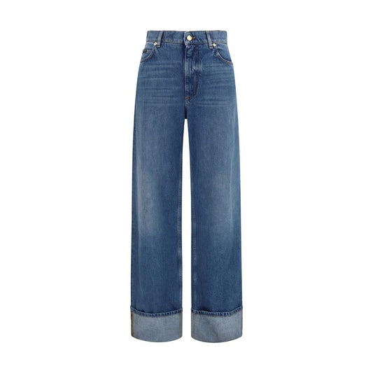 Dolce & Gabbana Blue Cotton Straight-Leg Jeans Dolce & Gabbana