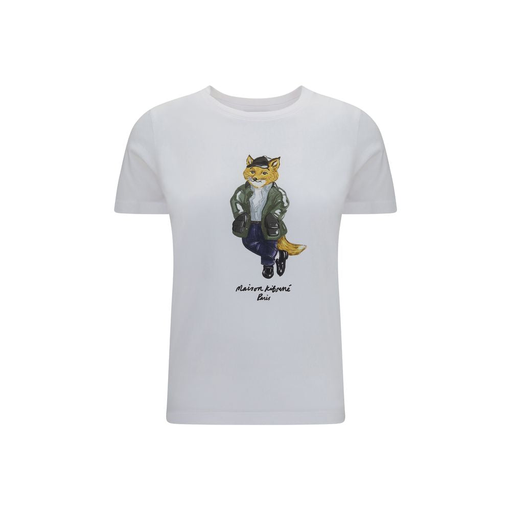 Maison Kitsuné White Cotton T-Shirt Maison Kitsuné