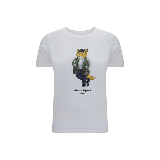Maison Kitsuné White Cotton T-Shirt Maison Kitsuné