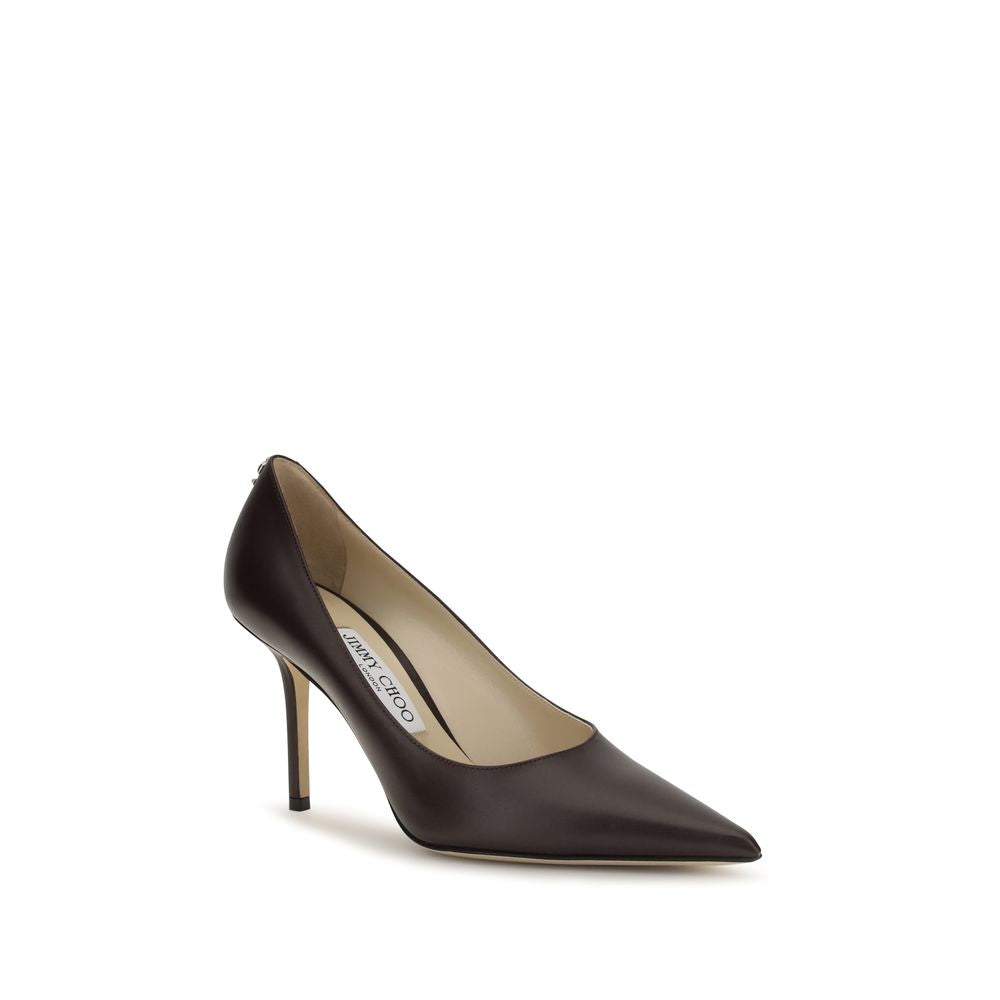 Jimmy Choo Brown Calf Leather Bos Taurus High Heel Pumps Jimmy Choo