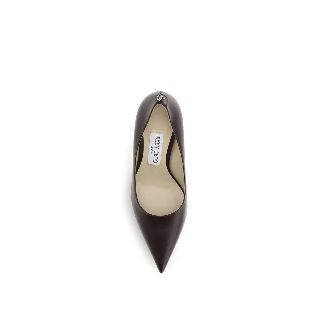 Jimmy Choo Brown Calf Leather Bos Taurus High Heel Pumps Jimmy Choo