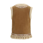Valentino Garavani Beige Lamb Ovis Aries Aries Sleeveless Jacket