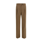 Prada Brown Wool Oves Aries Dress Pants