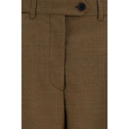 Prada Brown Wool Oves Aries Dress Pants