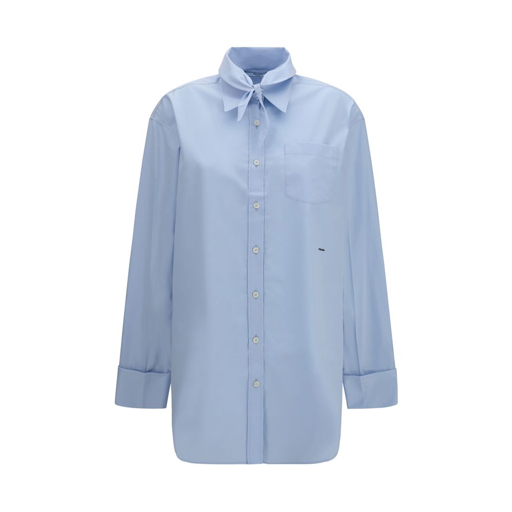 Prada Blue Cotton Shirt - Eljoys Fashion 