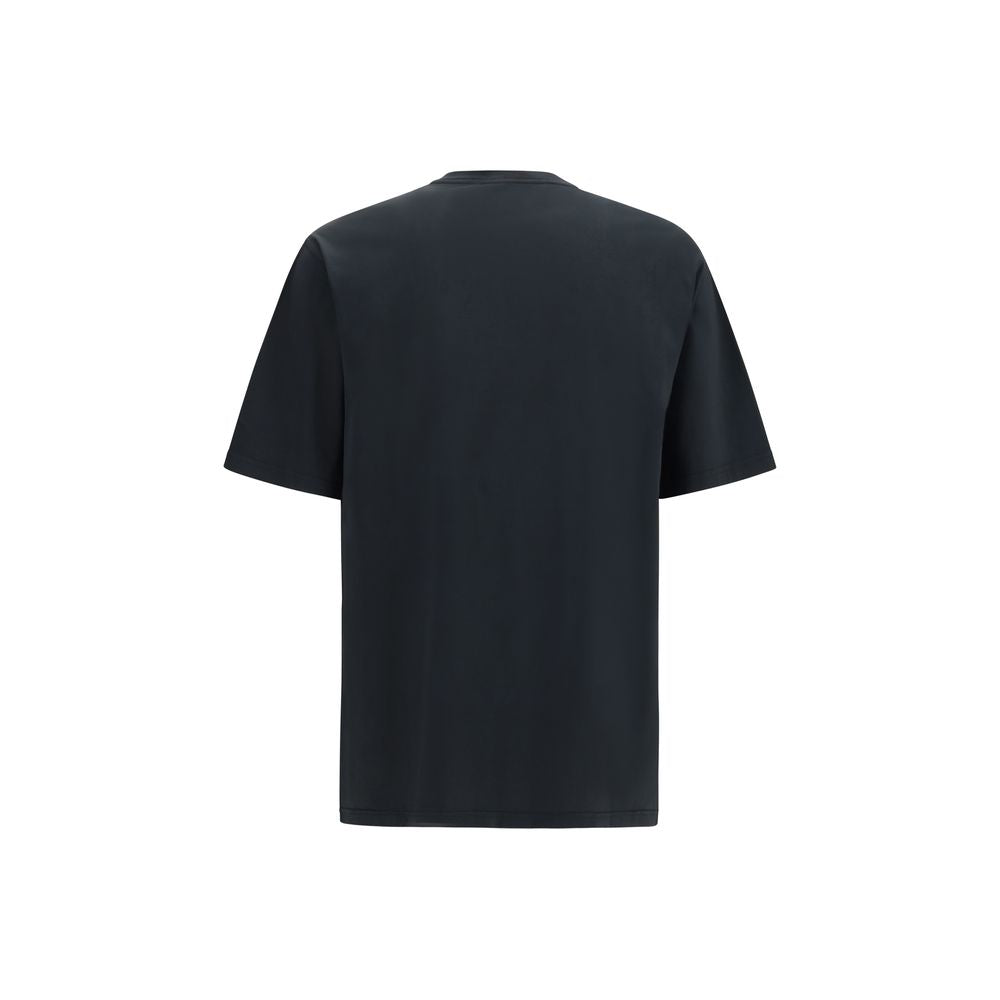 Black cotton T-shirt by Dolce & Gabbana with a classic fit and subtle branding, displayed on a plain background.