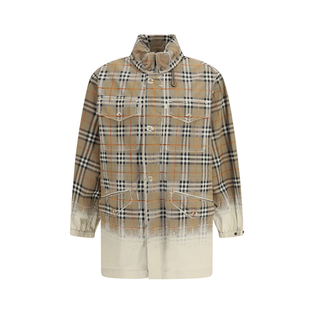 Burberry Beige Cotton Parka Burberry