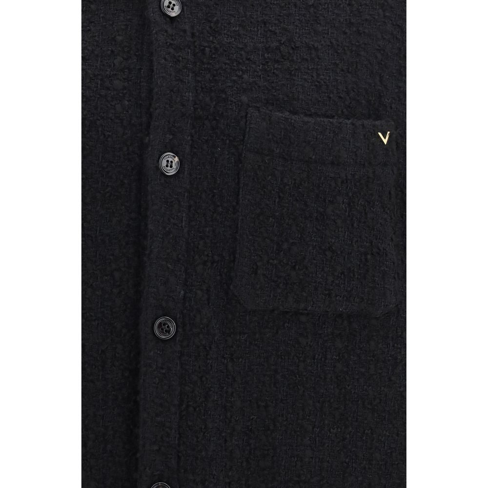 Valentino Garavani Black Cotton Full-Length Jacket