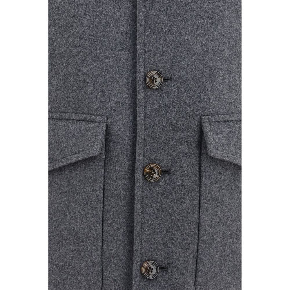 Valentino Garavani Gray Wool Oves Aries Jacket