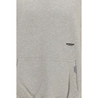 Represent beige cotton sweatshirt with a relaxed fit, featuring a crew neckline and soft fabric for casual comfort.