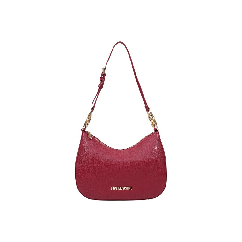Love Moschino purple polyethylene handbag with bold logo design and structured shape, stylish accessory for everyday and special occasions.