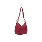 Purple Love Moschino polyethylene handbag with a stylish design, featuring the brand logo and a structured shape.