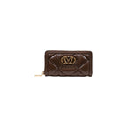 Love Moschino brown polyethylene wallet with a sleek design and subtle branding, perfect for everyday use.