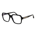 Victoria Beckham black acetate glasses frames with rounded design and clear lenses, stylish and lightweight eyewear.