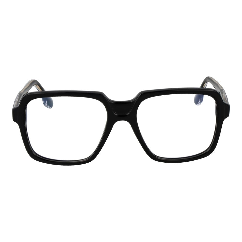 Victoria Beckham black acetate glasses frames with clear lenses, stylish and sophisticated eyewear for everyday wear.