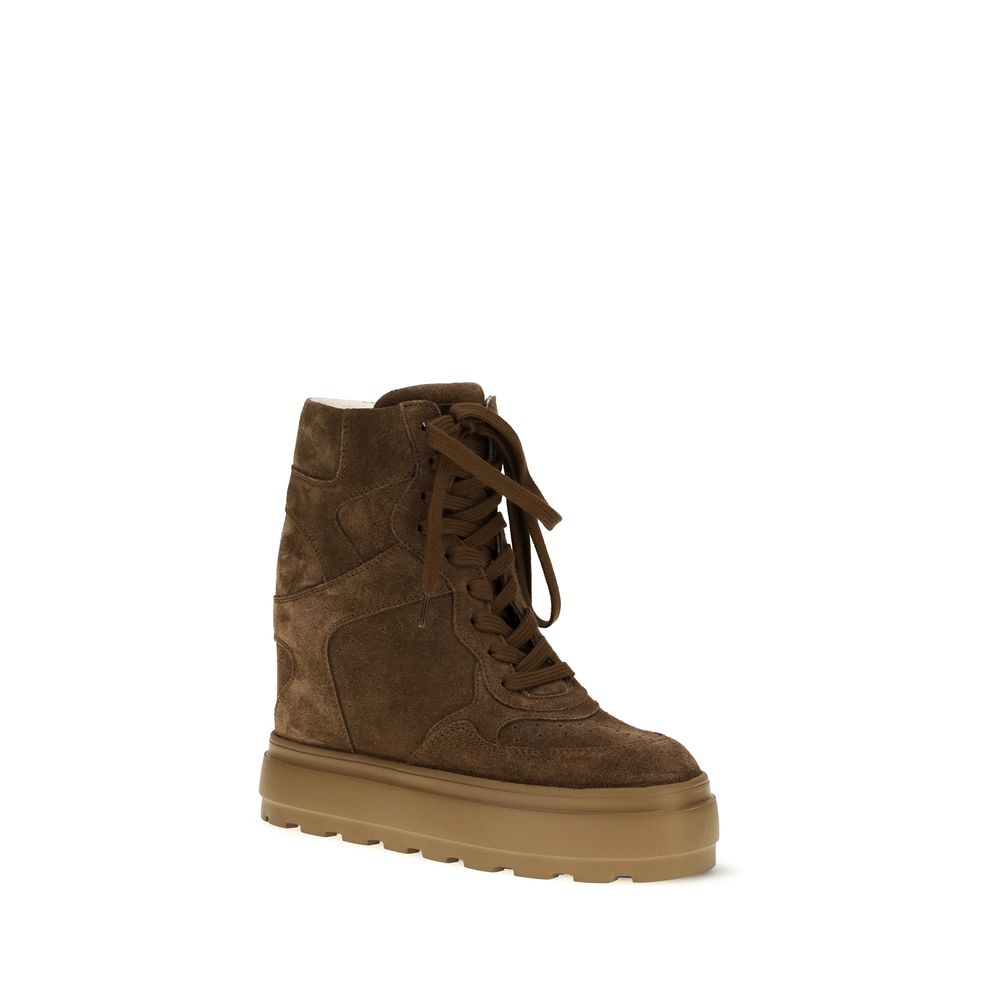 Casadei Brown Rubber Chunky Sneakers Casadei