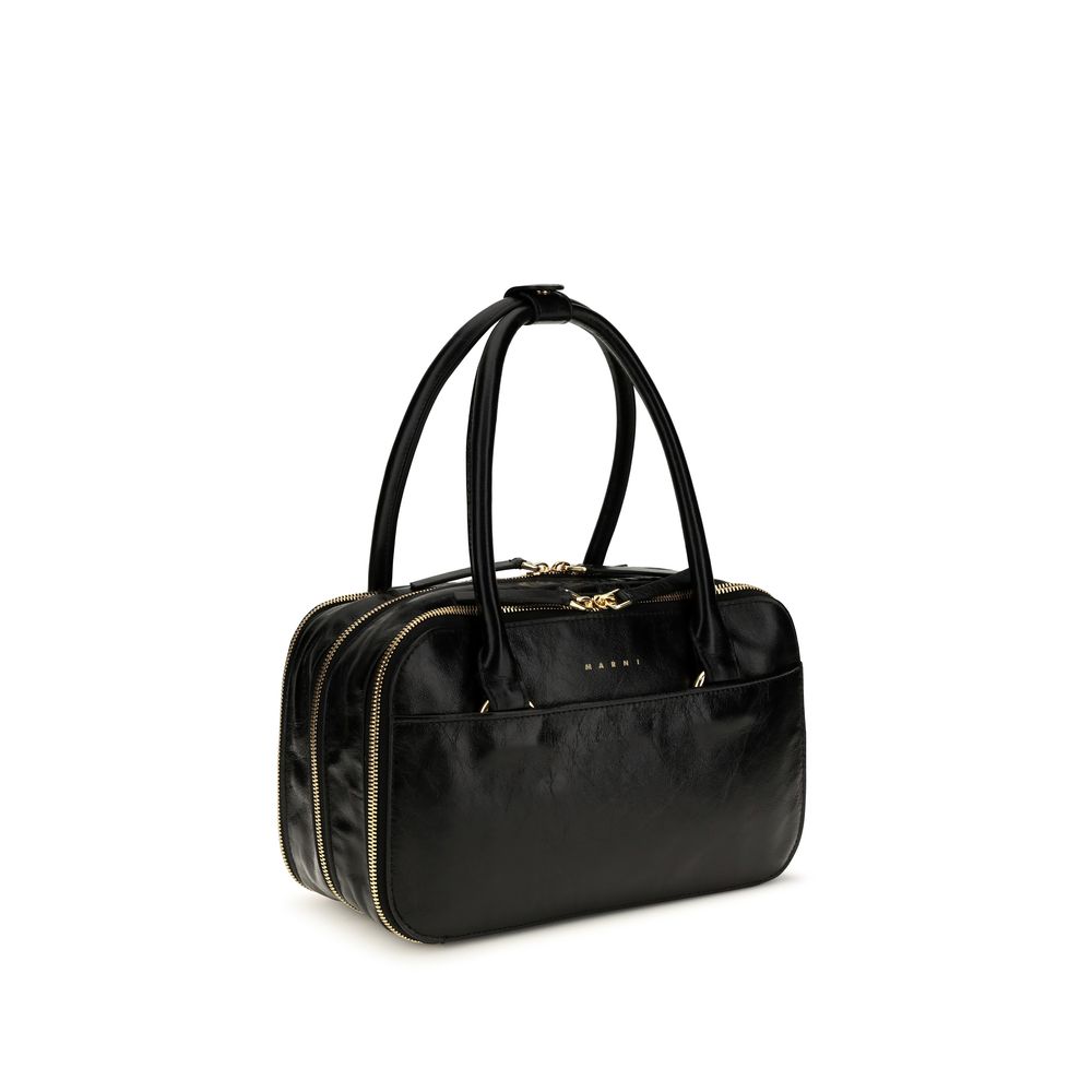 Marni Black Calf Leather Bos Taurus Handbag Marni