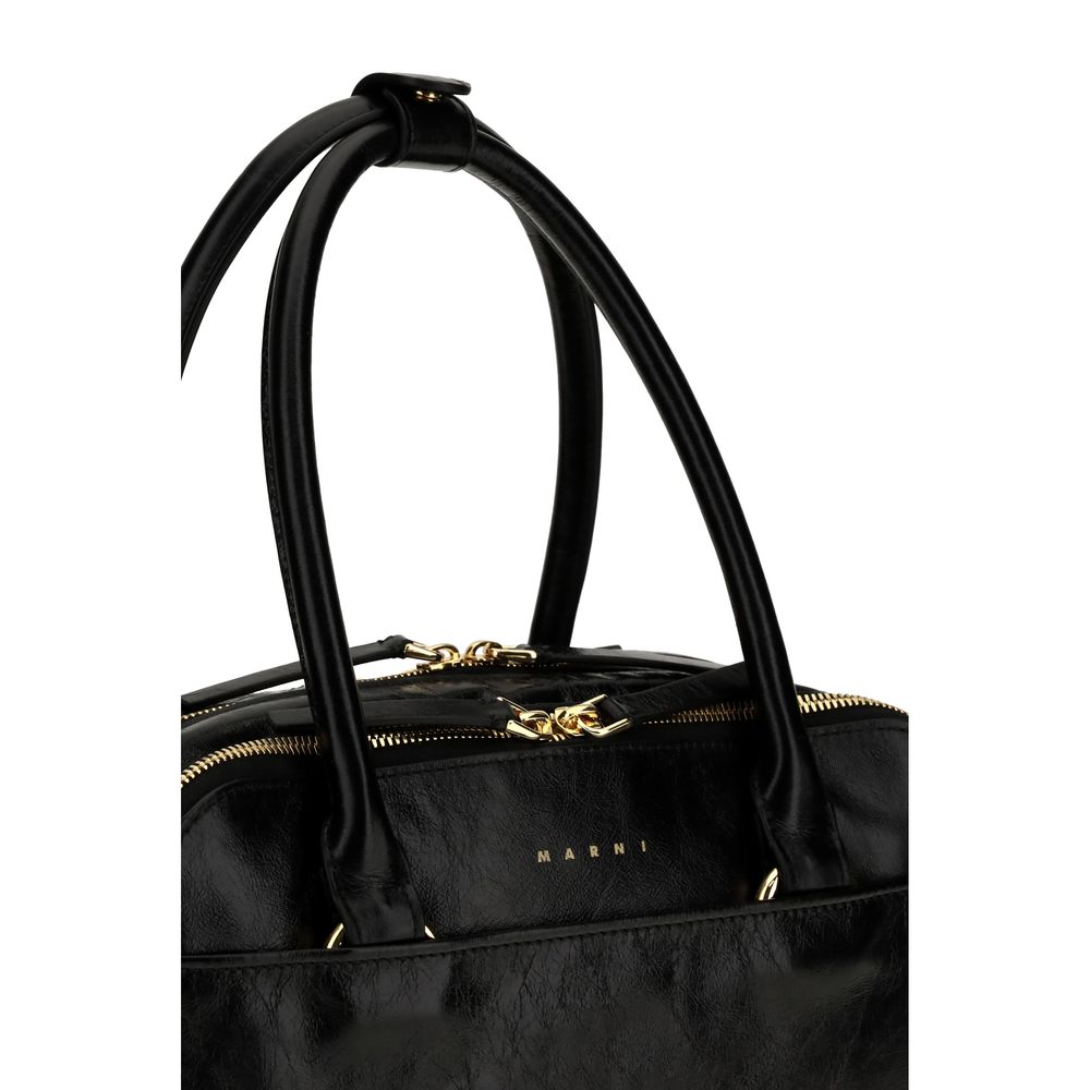Marni Black Calf Leather Bos Taurus Handbag Marni