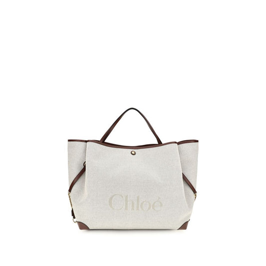 Chloé Beige Cotton Shoulder Bag Chloé