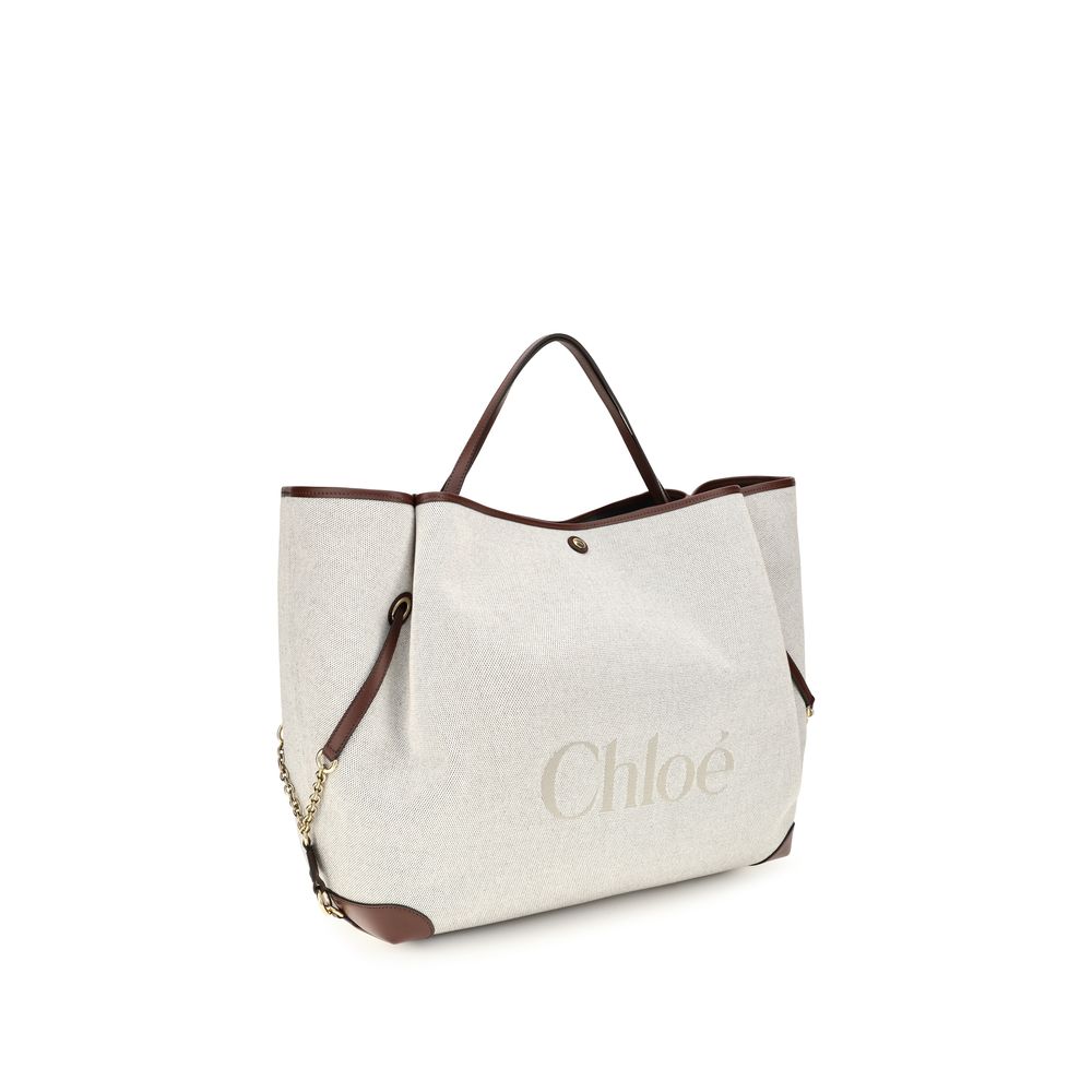 Chloé Beige Cotton Shoulder Bag Chloé