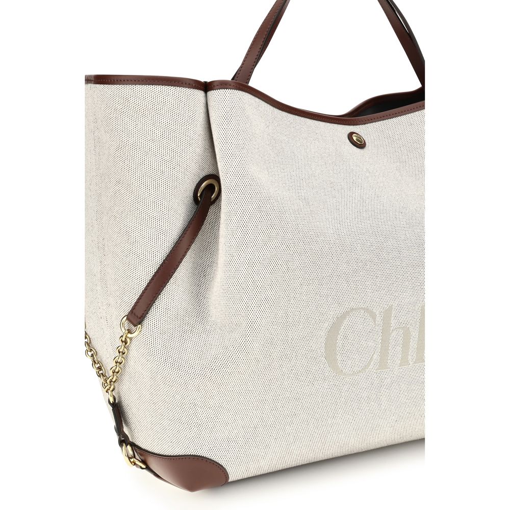 Chloé Beige Cotton Shoulder Bag Chloé