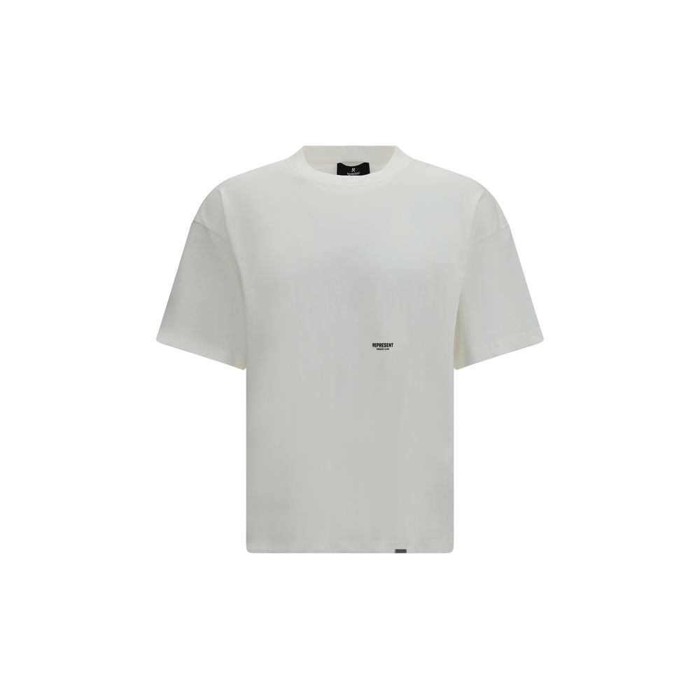 Represent White Cotton T-Shirt Represent