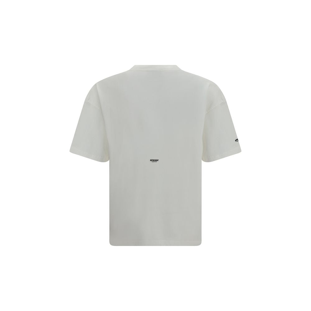 Represent White Cotton T-Shirt Represent