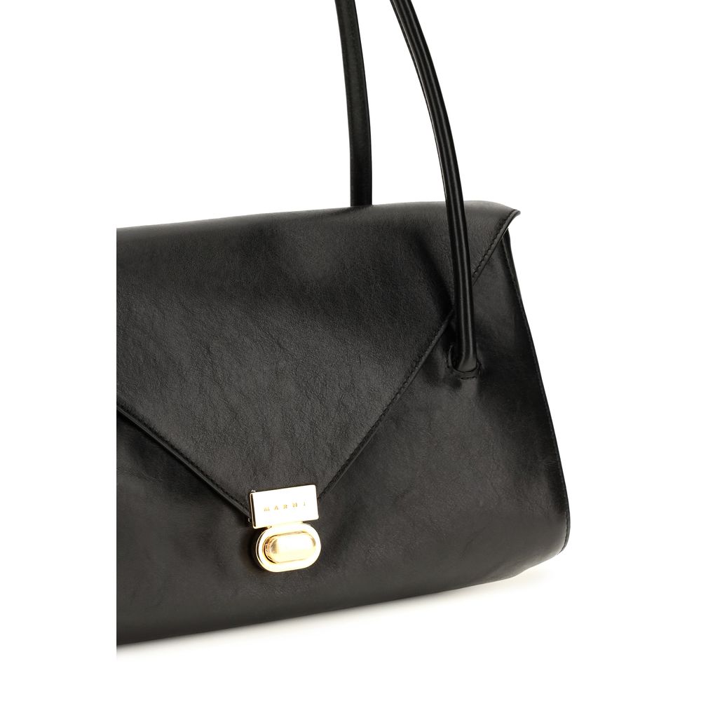 Marni Black Calf Leather Bos Taurus Shoulder Bag Marni