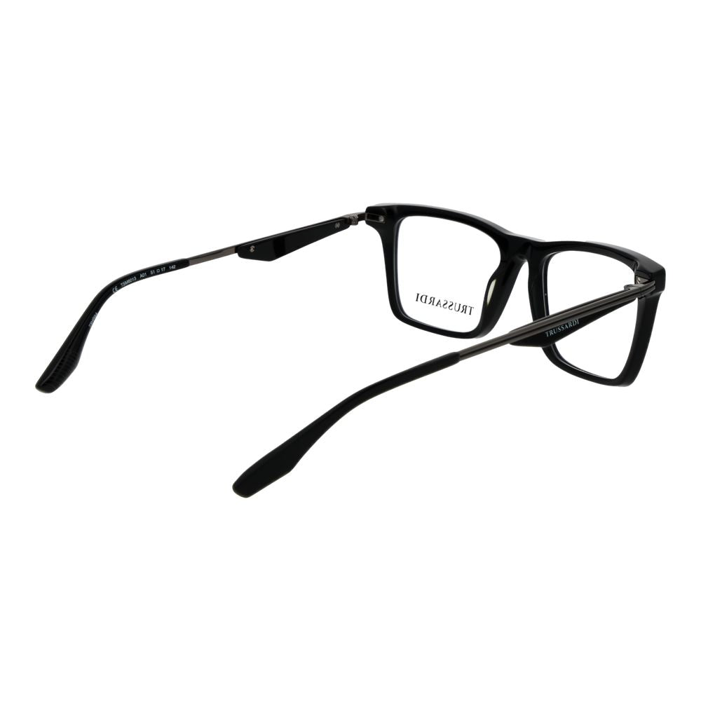 Trussardi Black Acetate Glasses Frames